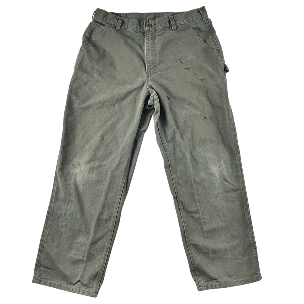 Carhartt B11 MOS Carpenter‎ Pants Original Dungaree Fit Men 36x30 Green